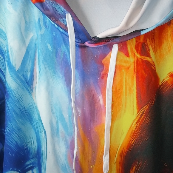 Wolves L Together Ice & Fire Hoodie Pullover Shirt - Picture 8 of 11